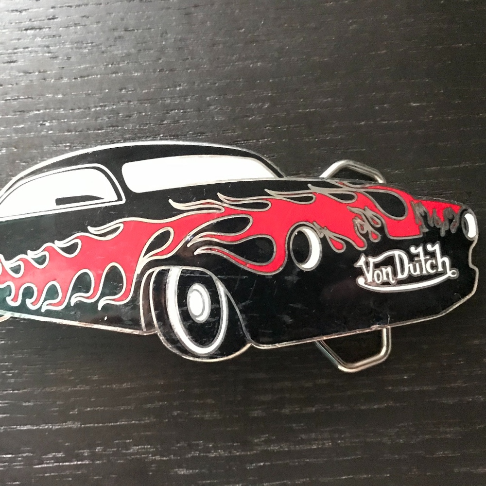 Vintage Enamel Von Dutch Belt Buckle